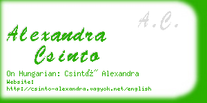 alexandra csinto business card